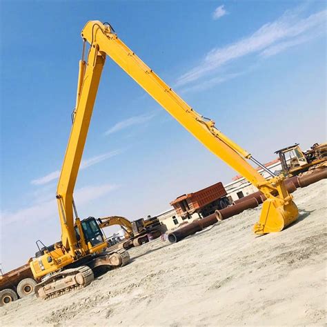 excavator with long boom